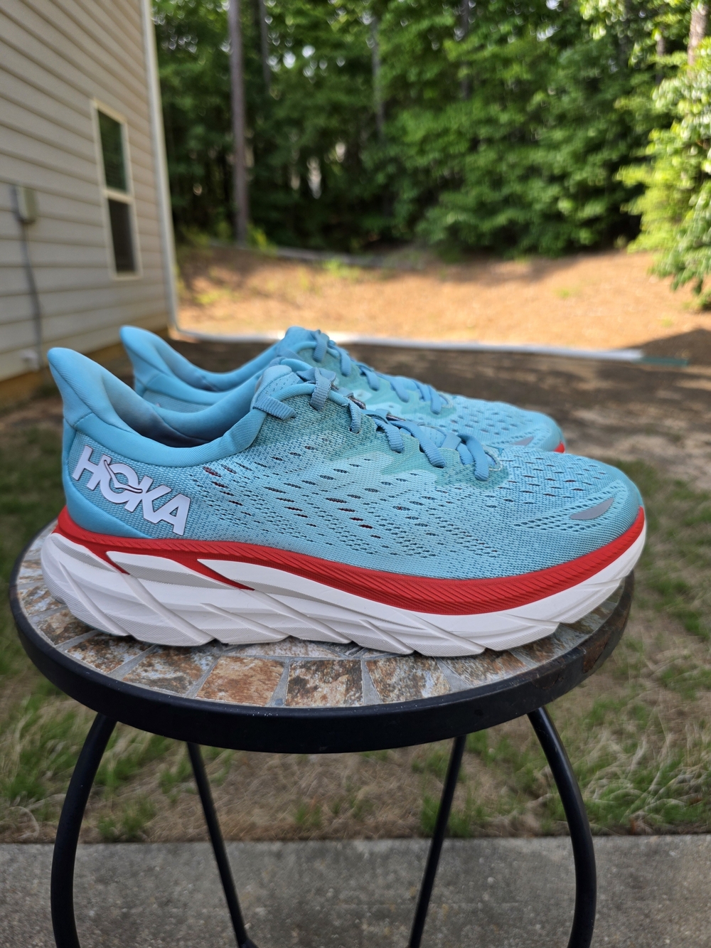 Hoka Clifton 8 1119394 AEBL Aquarelle/Eggshell Blue Running Shoes Women Sz 8.5 B